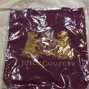 Juicy Couture purple tote with gold emblem